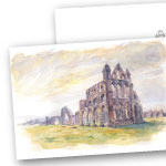 風景画 ウィットビー修道院跡 大人の塗り絵
