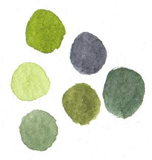 自然な緑色の作り方 描き方講座 水彩画ぬり絵通販